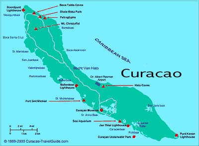 Map of Curaao - Print for easier reading